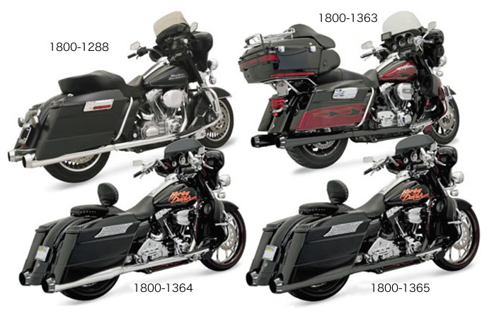 バッサニ のトゥルーデュアル独立管 エキゾーストマフラー ツーリング