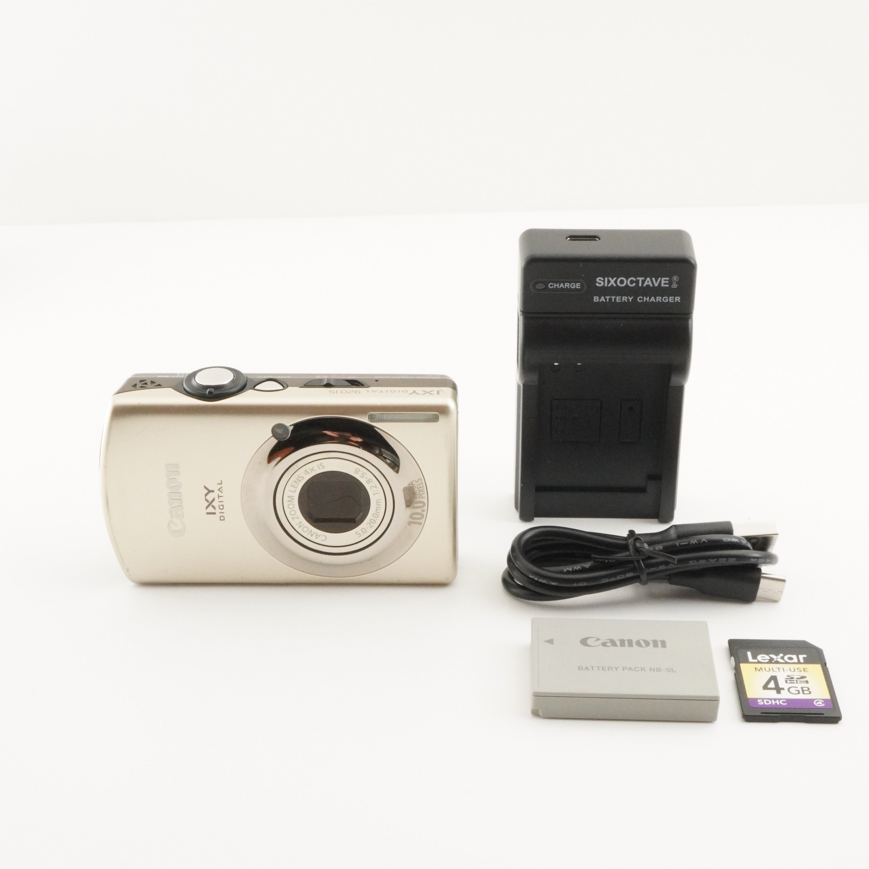 Canon IXY DIGITAL 920 IS Gold With 4GB SDHC Card Digital Camera