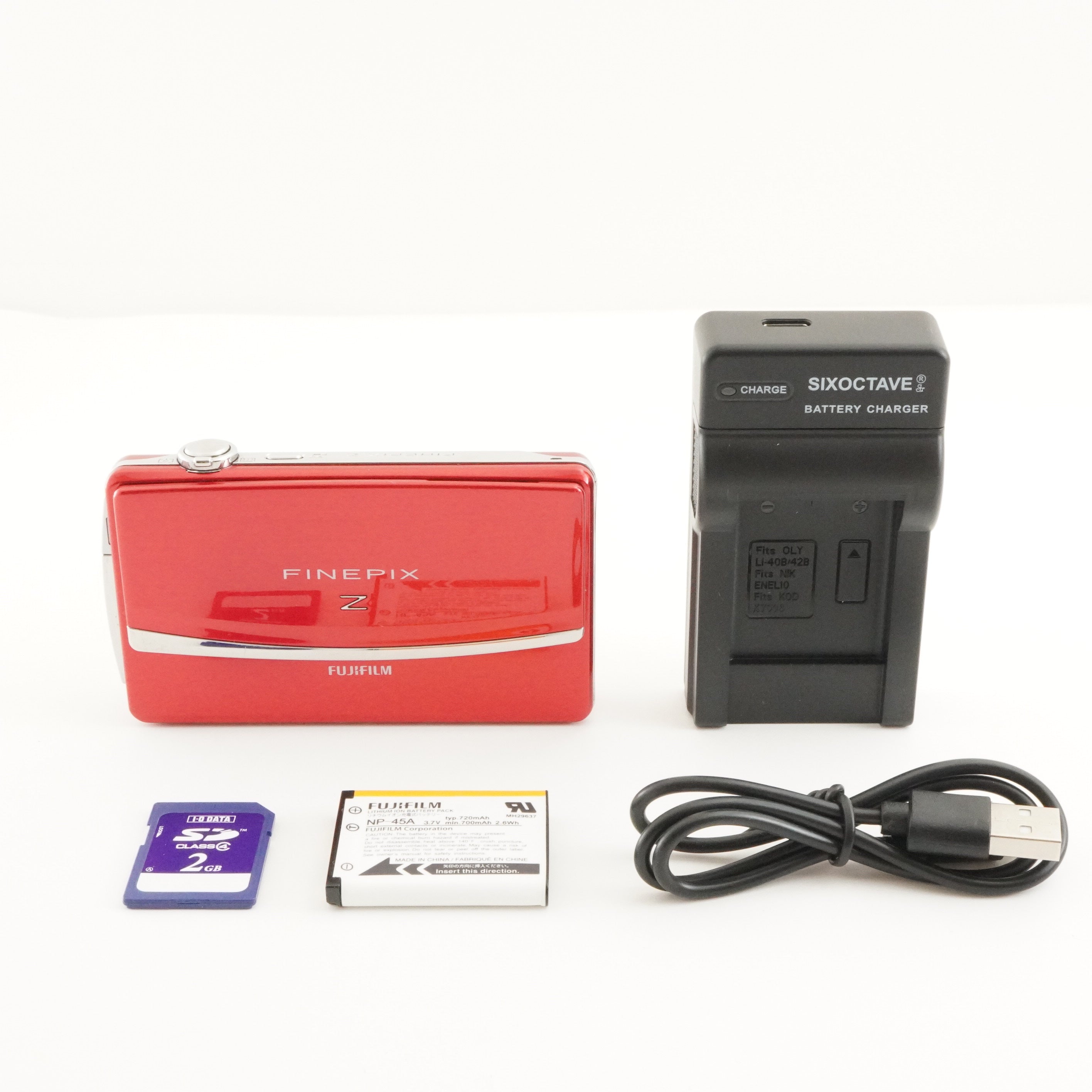 FUJIFILM FinePix Z90 Red + 2GB SD Card Digital Camera from Japan