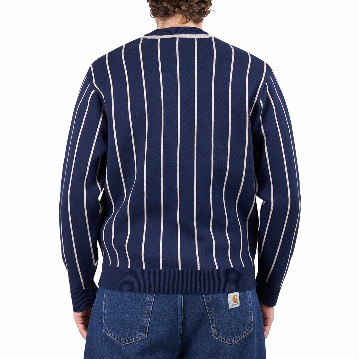 Dime Baseball Knit Cardigan (Blue) DIMESP244NVY - Allike Store