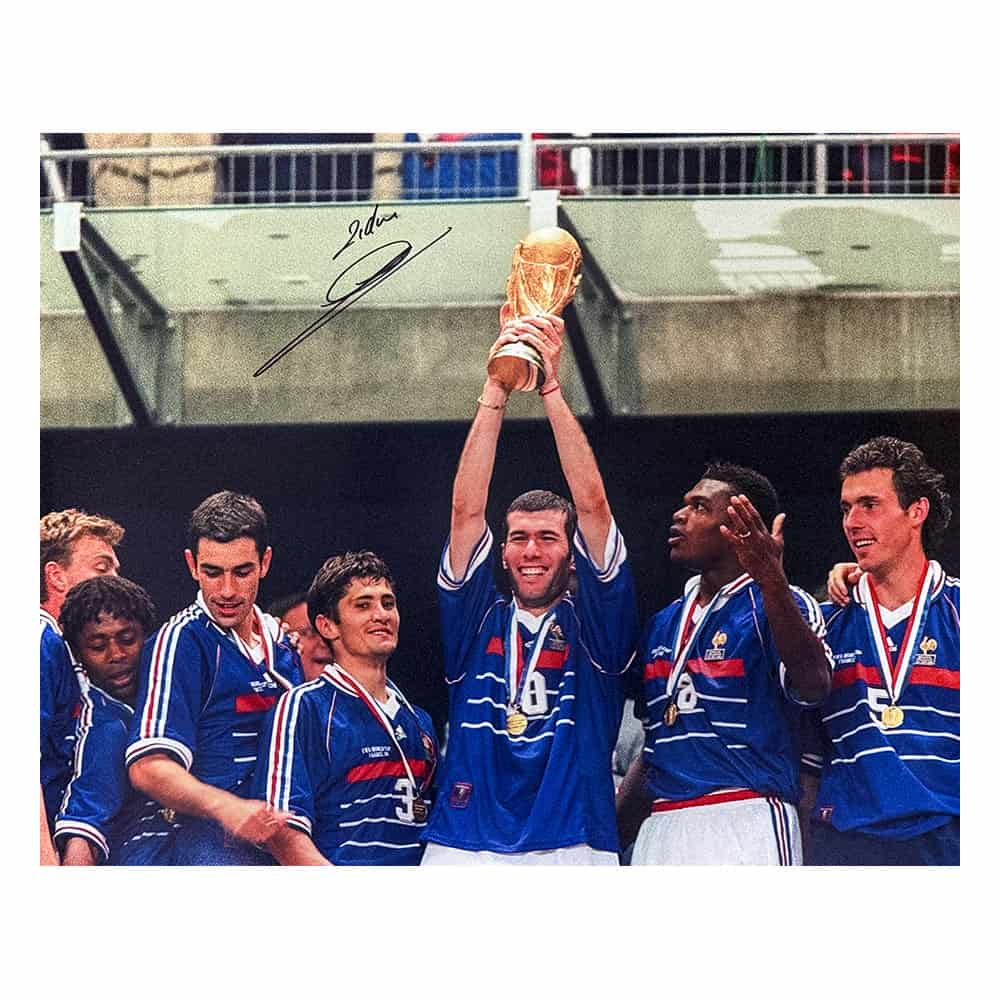 ジネディーヌ・ジダン直筆サイン入りフランス代表 1998年ワールド