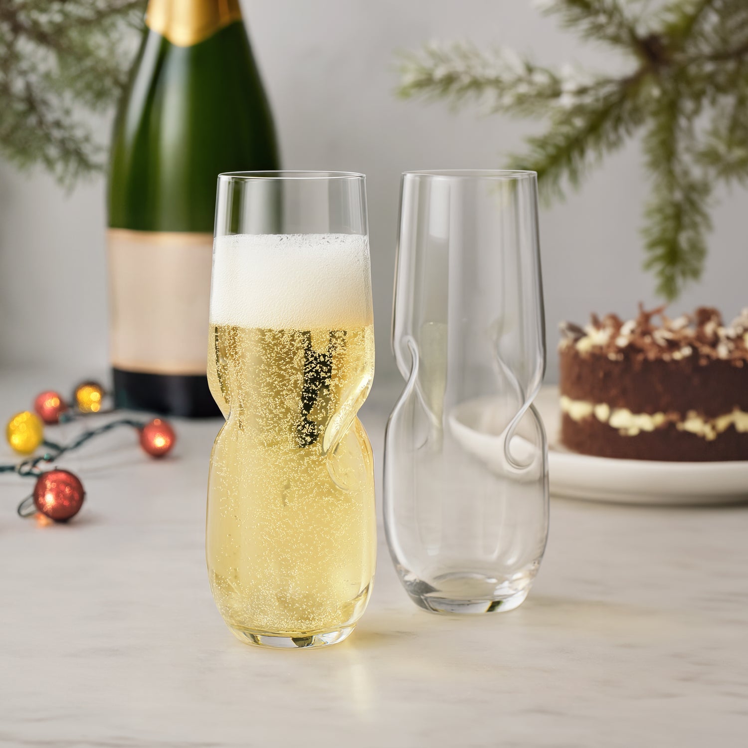 Bubbles Stemless Champagne / Sparkling Wine Glasses | Final Touch®