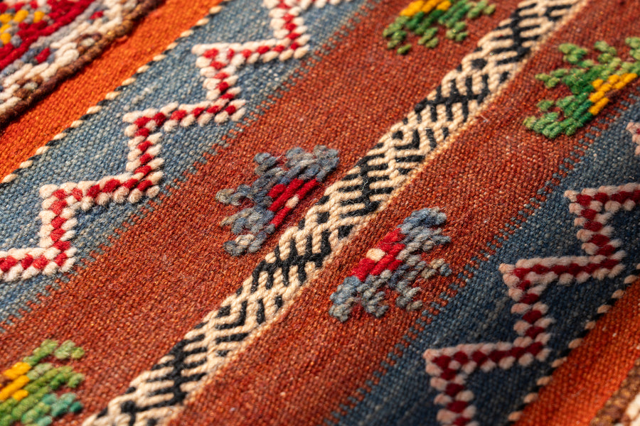 モロッコ産 1980年代 手織り絨毯】モロッカンラグ-ヴィンテージラグ