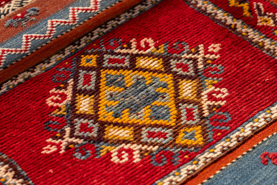 モロッコ産 1980年代 手織り絨毯】モロッカンラグ-ヴィンテージラグ