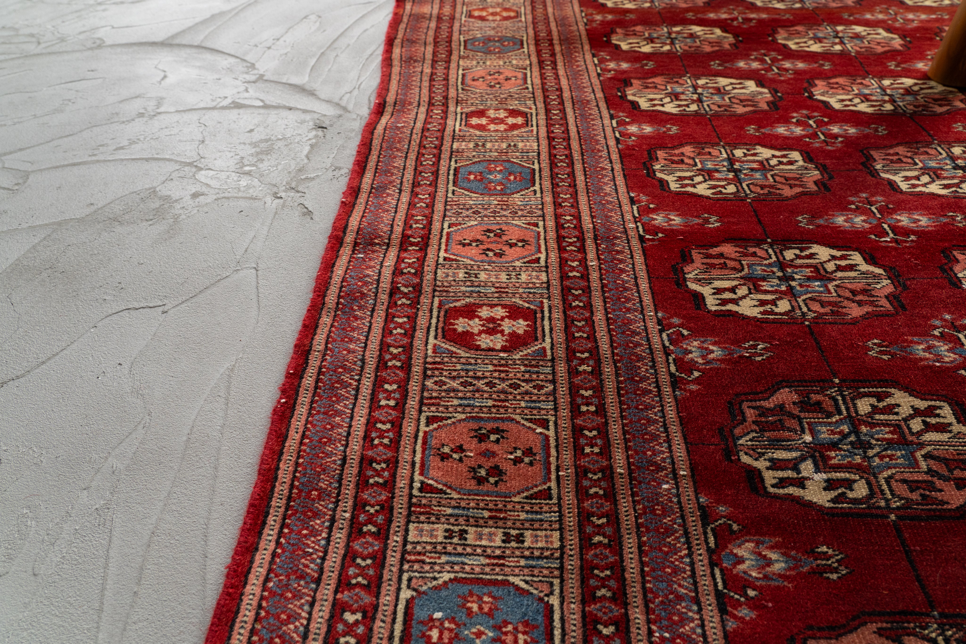 パキスタン産 1980年代 パキスタンラグ】手織り絨毯-アンティークラグ