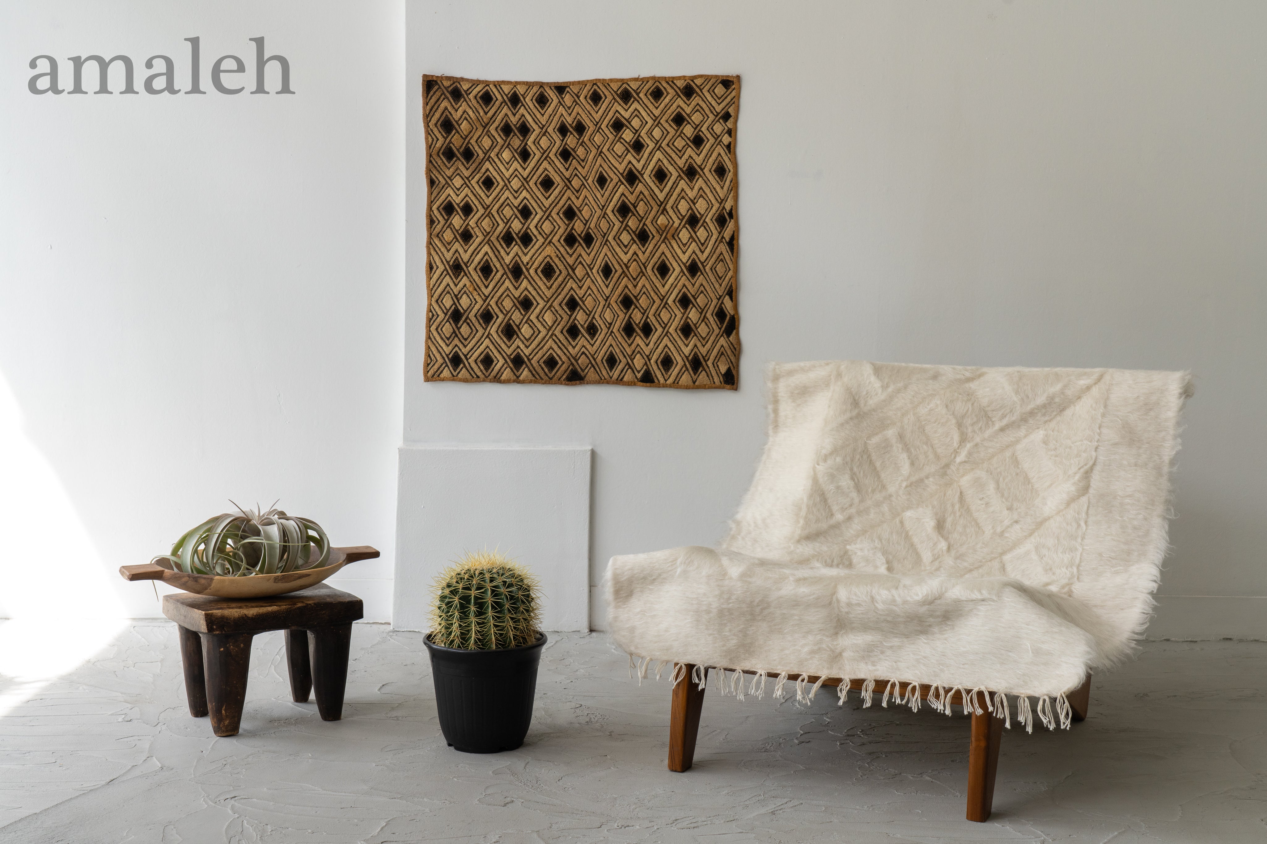 トルコ産 シールトバッターニエ】手織りブランケット-Siirt Battaniye