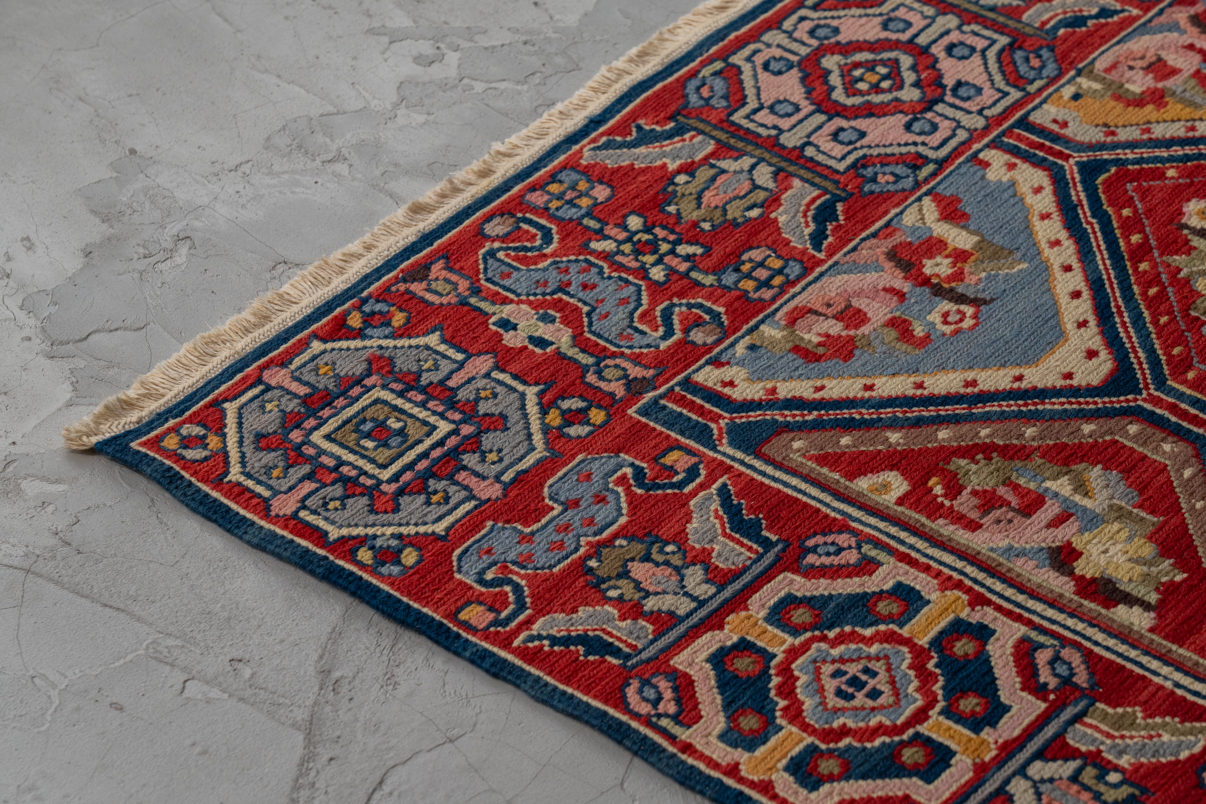 ブルガリア産 1980年代 ヴィンテージキリム】ヴィンテージラグ