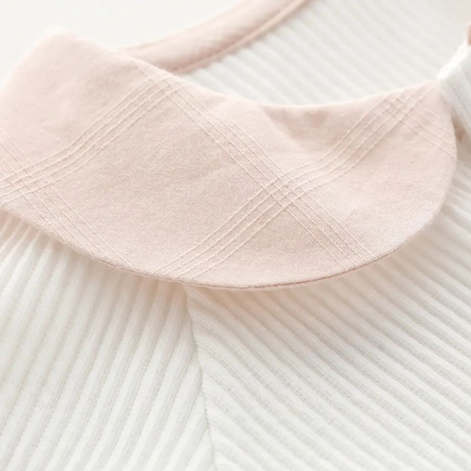 襟付きピンクロンパース59〜80cm ベビーのロンパース 女の子｜ベビー服