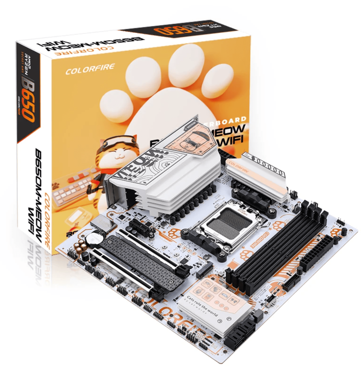 Colorful Colorfire B650M MEOW Wifi Socket AM5 mATX Motherboard New