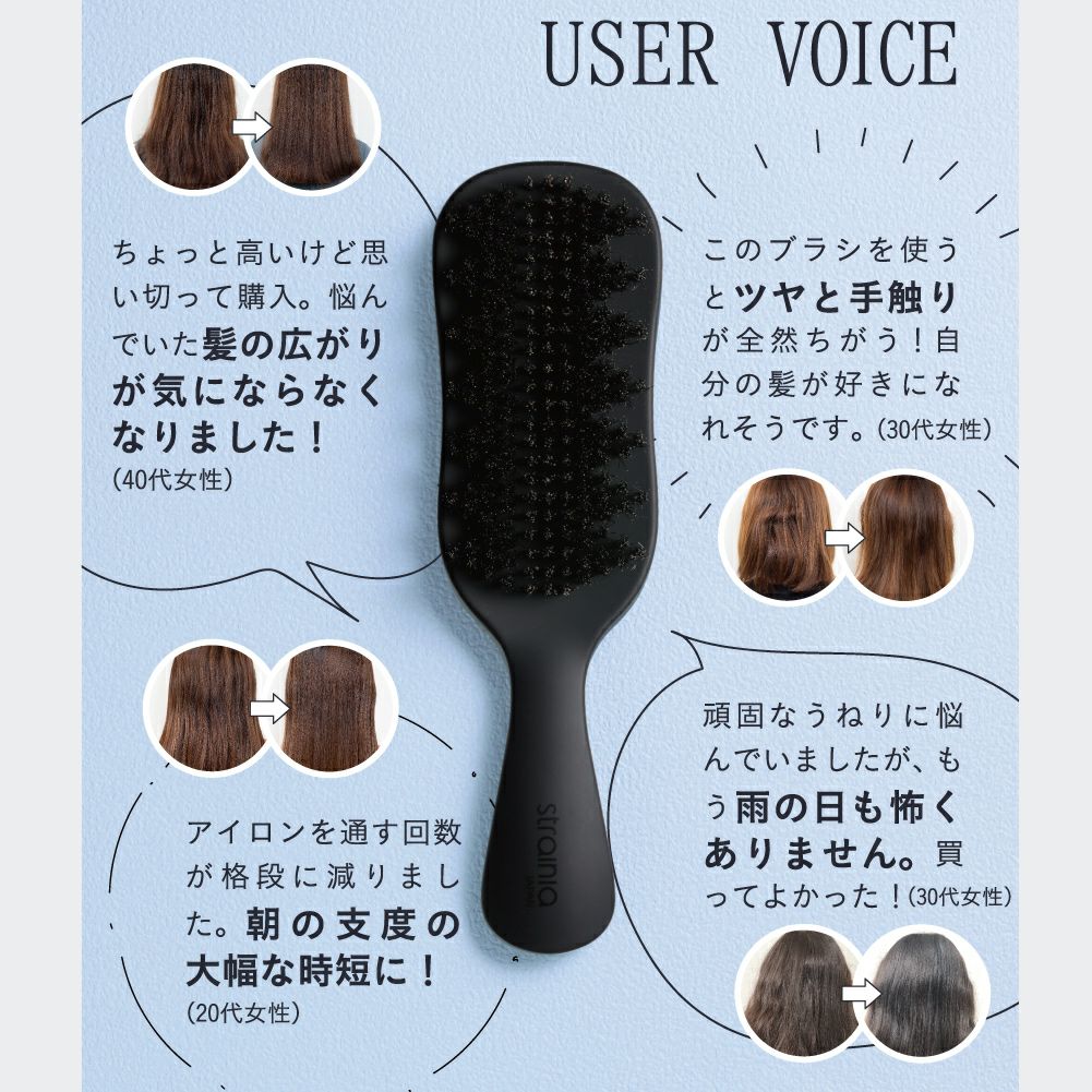 strainia ストレーニア ケアストレートブラシ+ポイントストレート