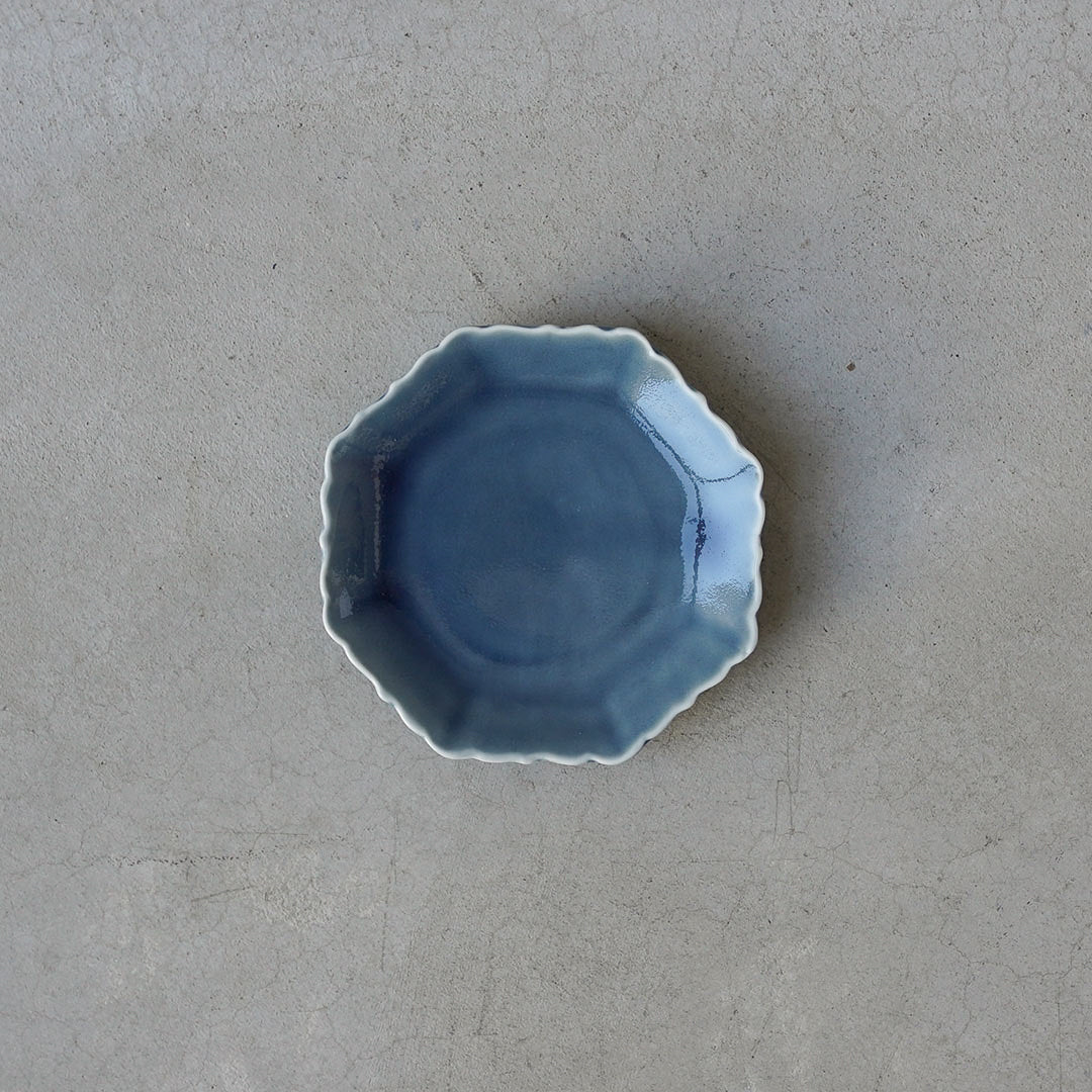 薄瑠璃 輪花4寸皿 – アメノイエ