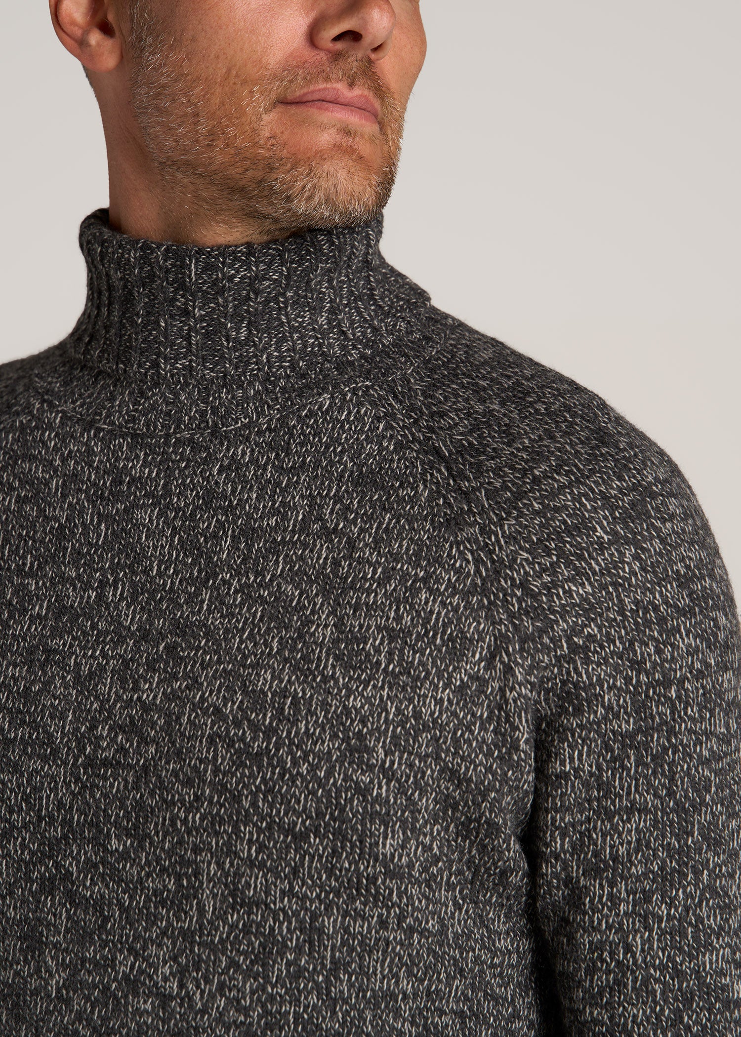 Wool Blend Marled Men's Tall Turtleneck | American Tall