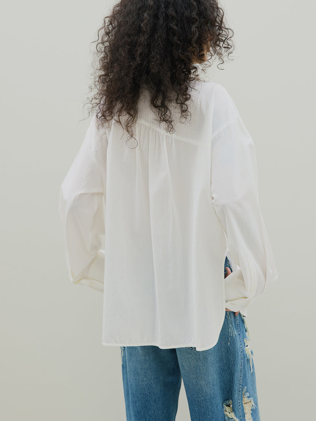 UND UNEVENNESS TIE BLOUSE