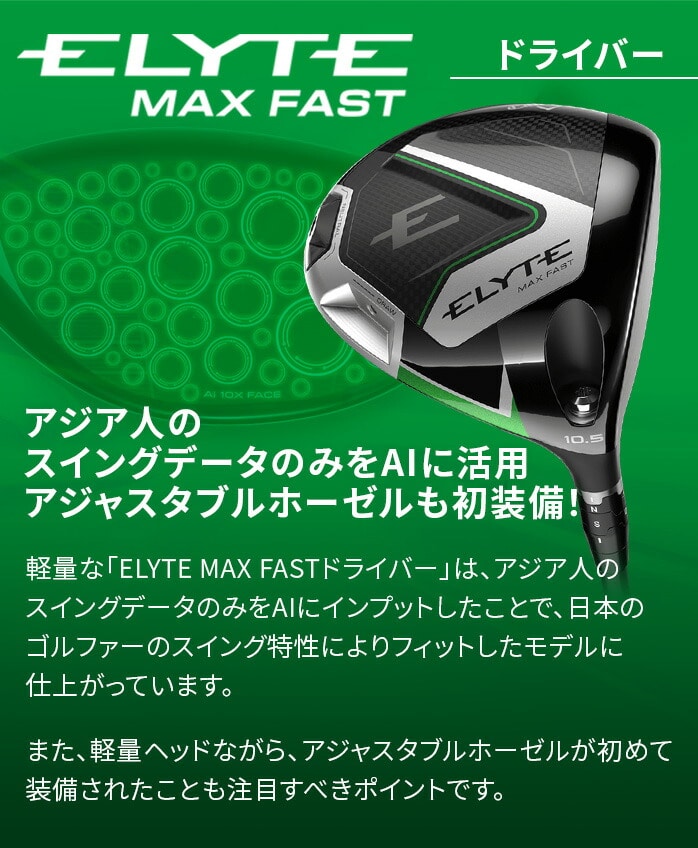 キャロウェイ ELYTE MAX FAST エリート マックスファスト ドライバ