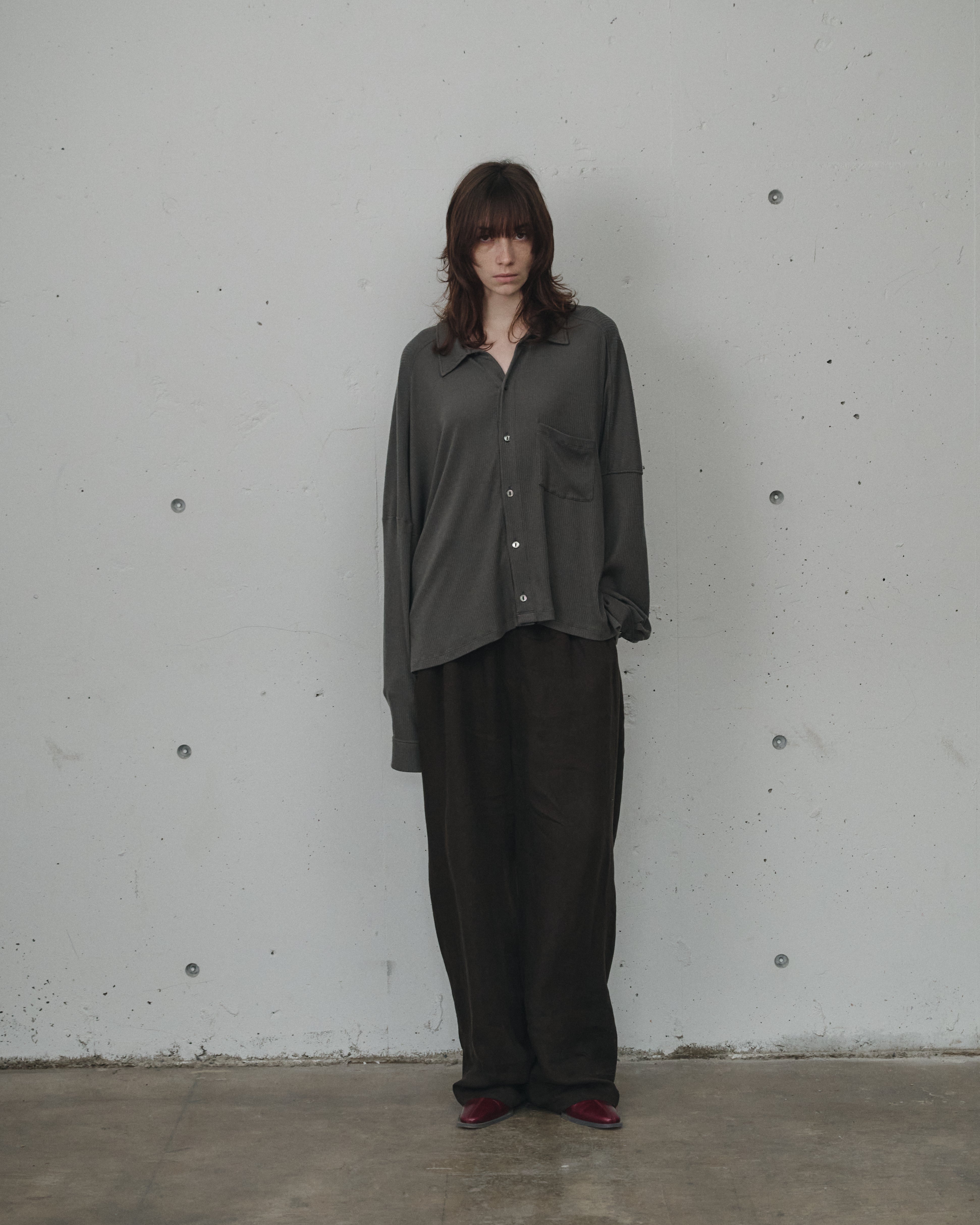 CAS/SIL KIMONO KNIT SHIRT(GRAY) – ANCELLM