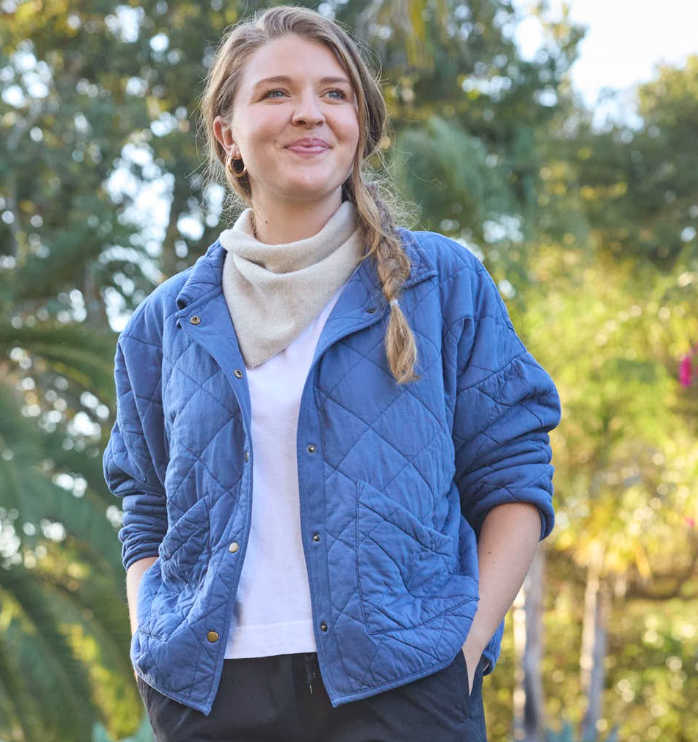 Countryside Quilted Jacket - Inky Blue – And For Good