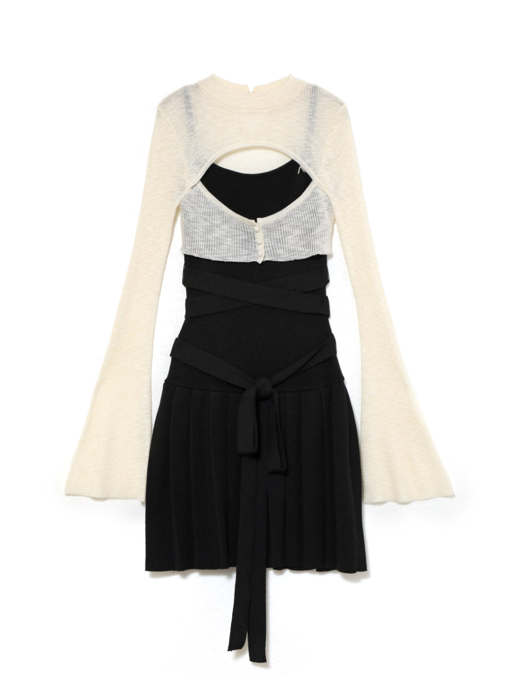 ANDMARY】Mimi ribbon mini dress