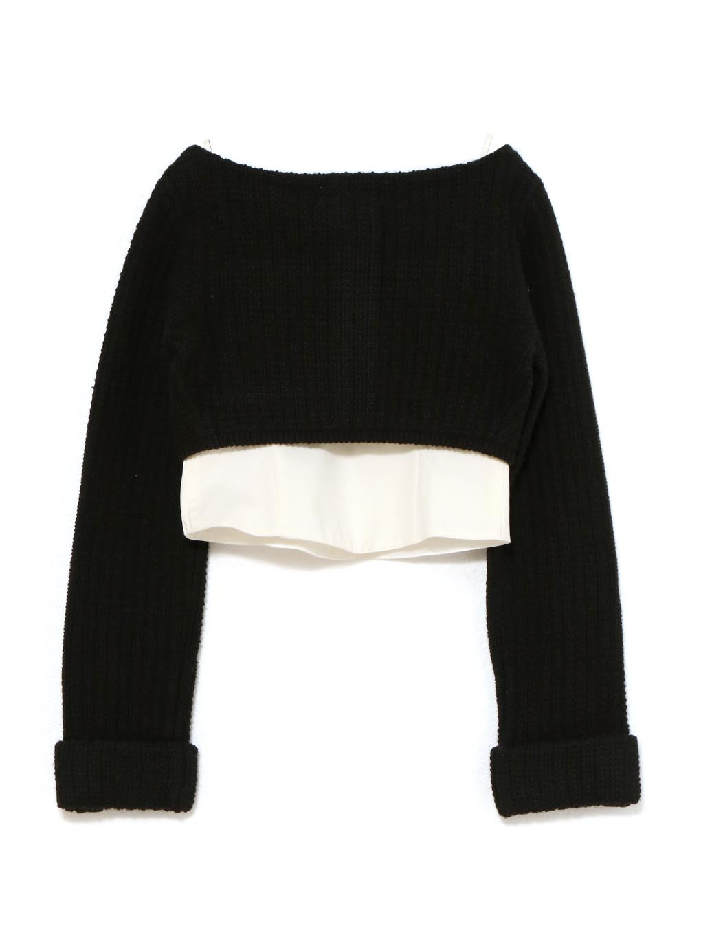 ANDMARY】Twiggy tweed ribbon set tops