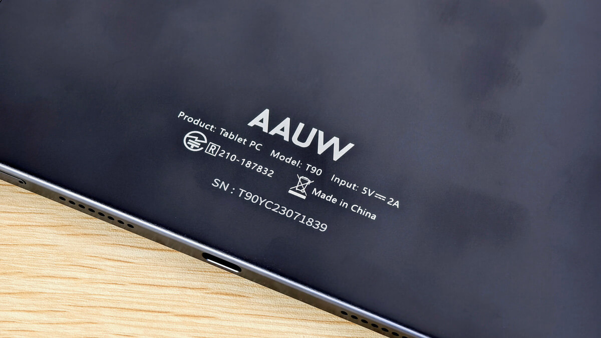 AAUW T90 レビュー。1.7万円で10.51インチFHDディスプレイのタブレット