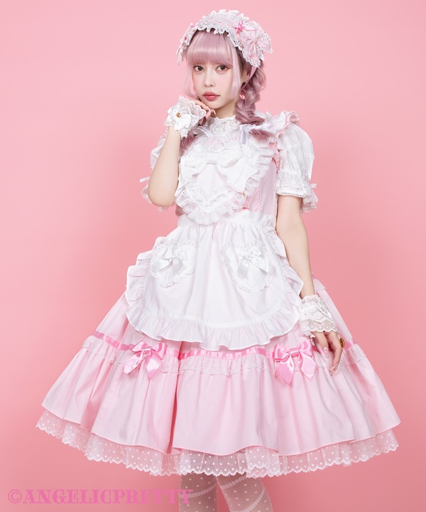 Angelic Pretty リボンレース手袋 白×ピンク Angelic Pretty リボン