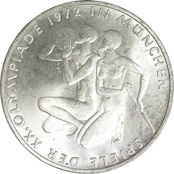 ドイツ 10マルク銀貨 ミュンヘンオリンピック1972年（10 Deutsche Mark