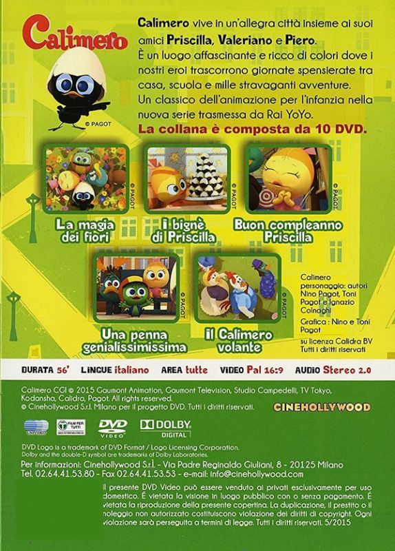 イタリア語で観るイタリアのアニメ映画「カリメロ」1巻-12巻 DVD