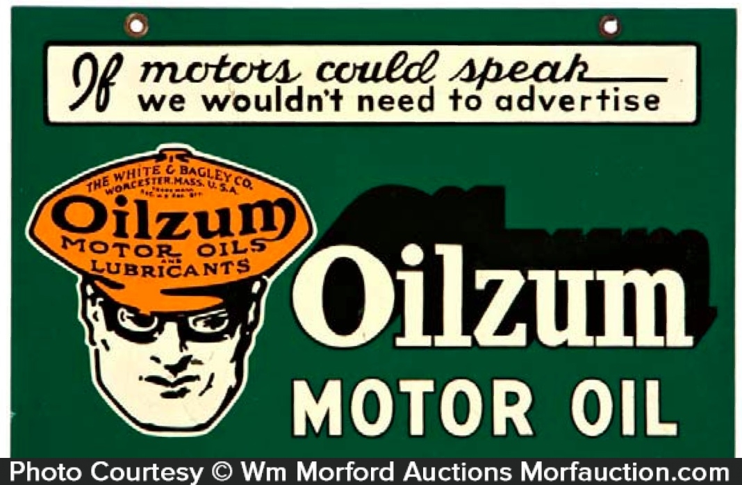 Oilzum Sign • Antique Advertising