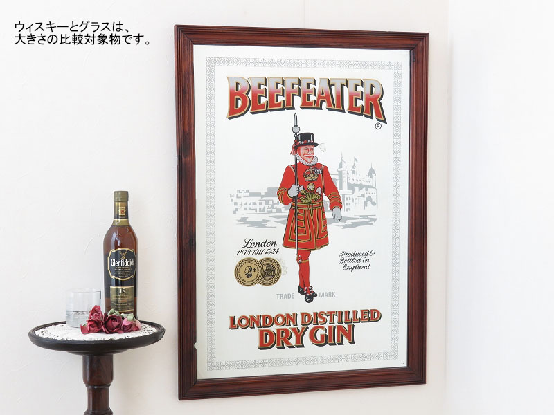 ビンテージパブミラー BEEFEATER LONDON DISTILLED DRY GIN