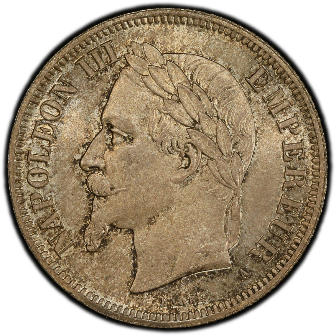 1866年A フランス ナポレオン3世 2フラン銀貨 PCGS MS65 | 港区虎ノ門