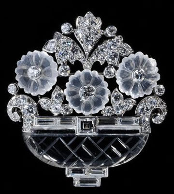 アンティークカルティエブローチセット（1920-1940s サイン入り