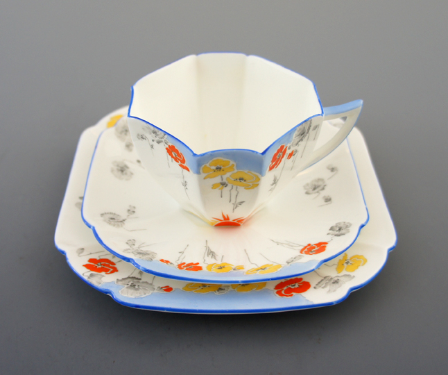 Shelleyシェリー◇カップ＆ソーサー トリオ◇リンゴ クイーンアン