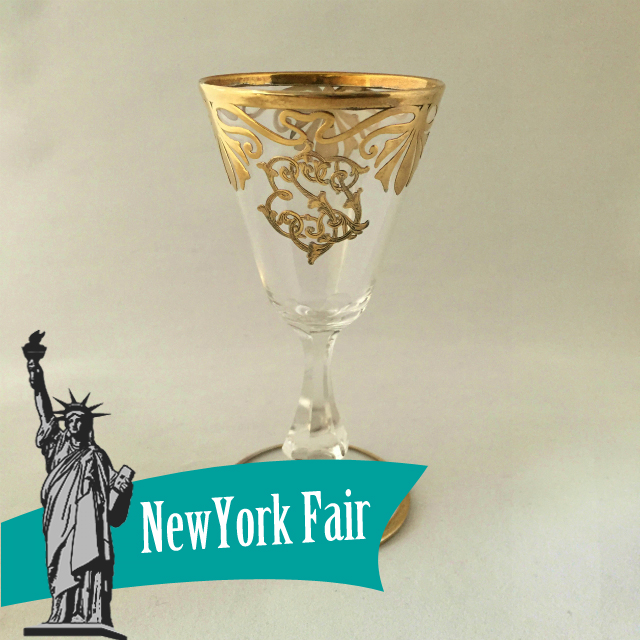 ドイツ「銀巻き装飾 ワイングラス 高さ12.5cm」《アンティックかとう》