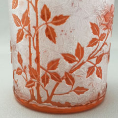 オールドバカラ「エグランチェ E'GLANTIER 香水瓶（橙色ガラス） h14cm