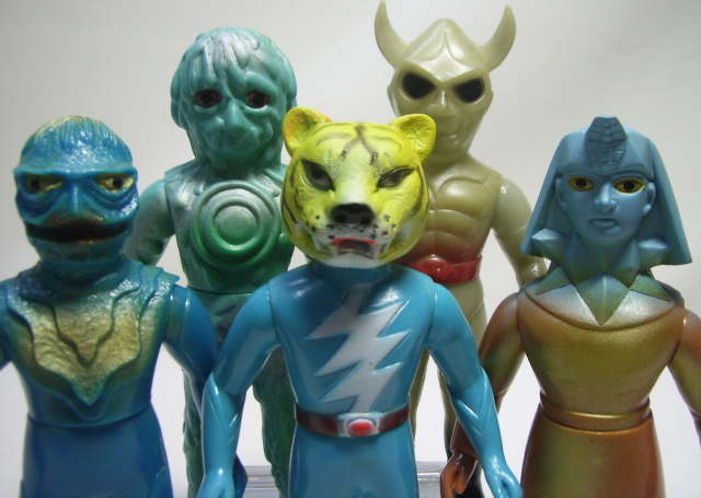 5体セット☆鉄人タイガー・セブン ブルマァク ソフビ人形 放映当時