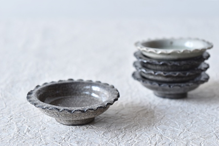 御深井焼 豆皿 5枚セット - 生活骨董と古布のアンティークショップ