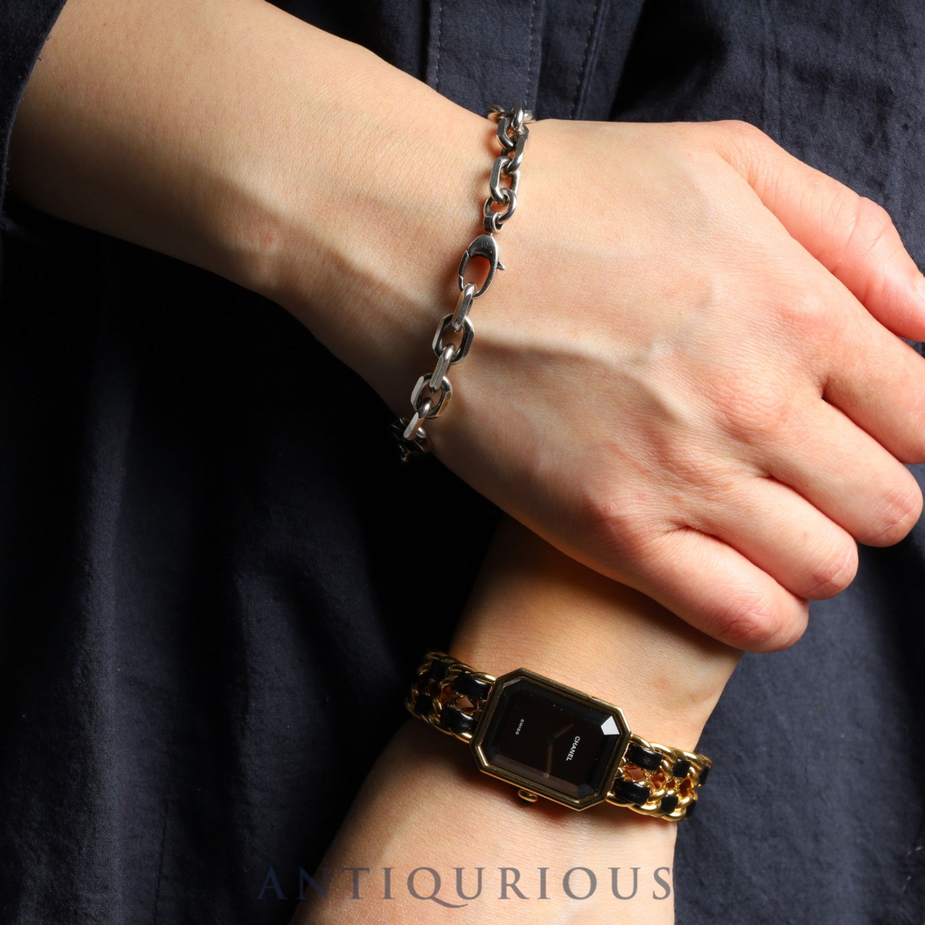 シャネル プルミエール M H0001 クォーツ Cal.976.001 GP GP/革