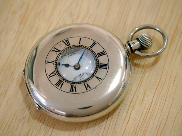 HA-4016| JWベンソン 銀無垢 ハンターケース ポケットウォッチ 懐中