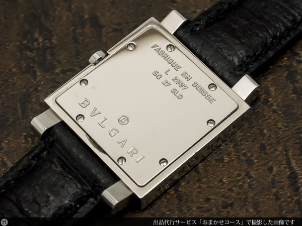 ブルガリ BVLGARI スクエア クオーツ デイト スタイリッシュなボーイズ