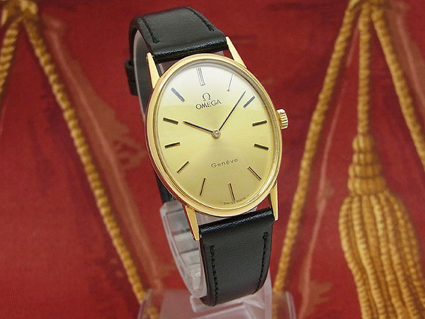 オメガ OMEGA ジュネーブ Geneve エレガントなオーバルケース ゴールド