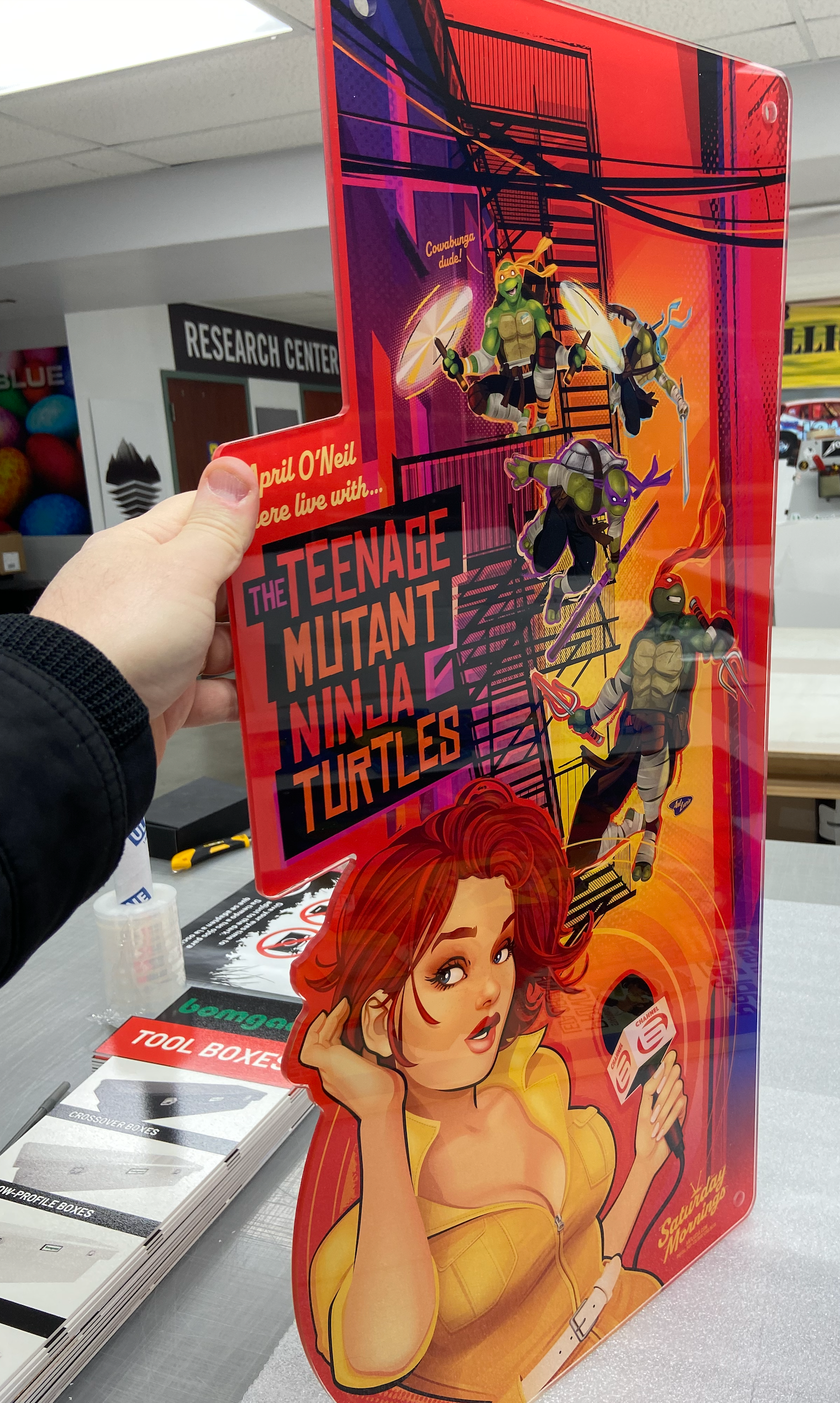 15x30 Acrylic Wall Art - April O'Neil Live! | AntLucia.com