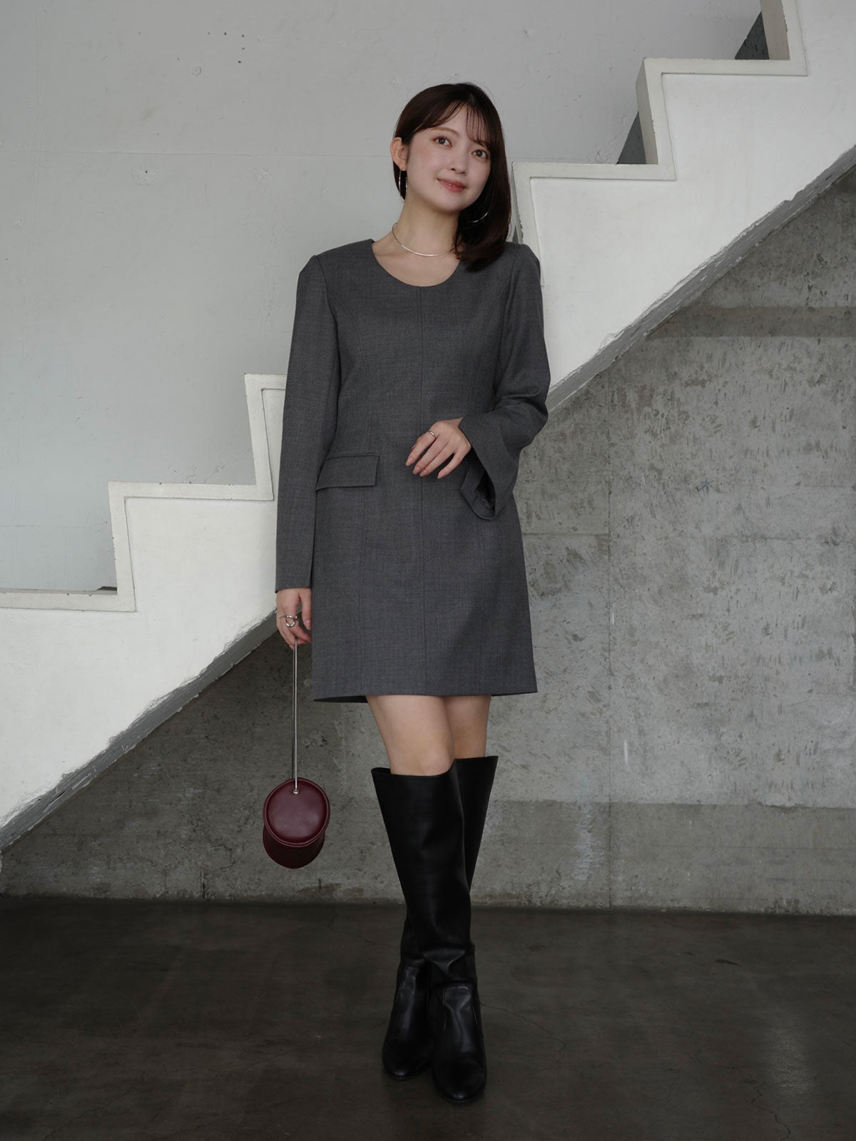 ボクシーミニワンピース