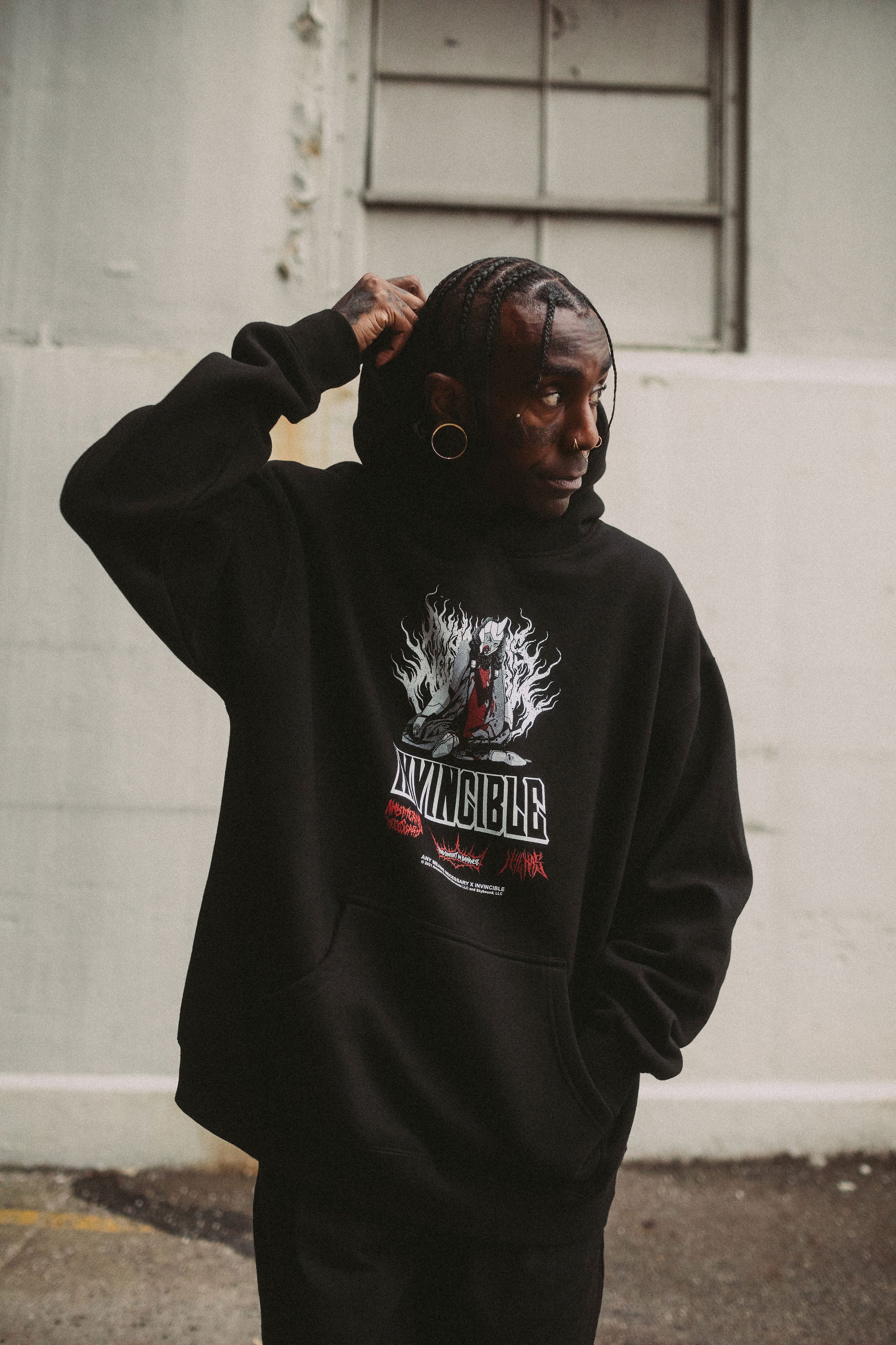 Neck Snap Pullover Hoodie – Any Means Necessary Clothing