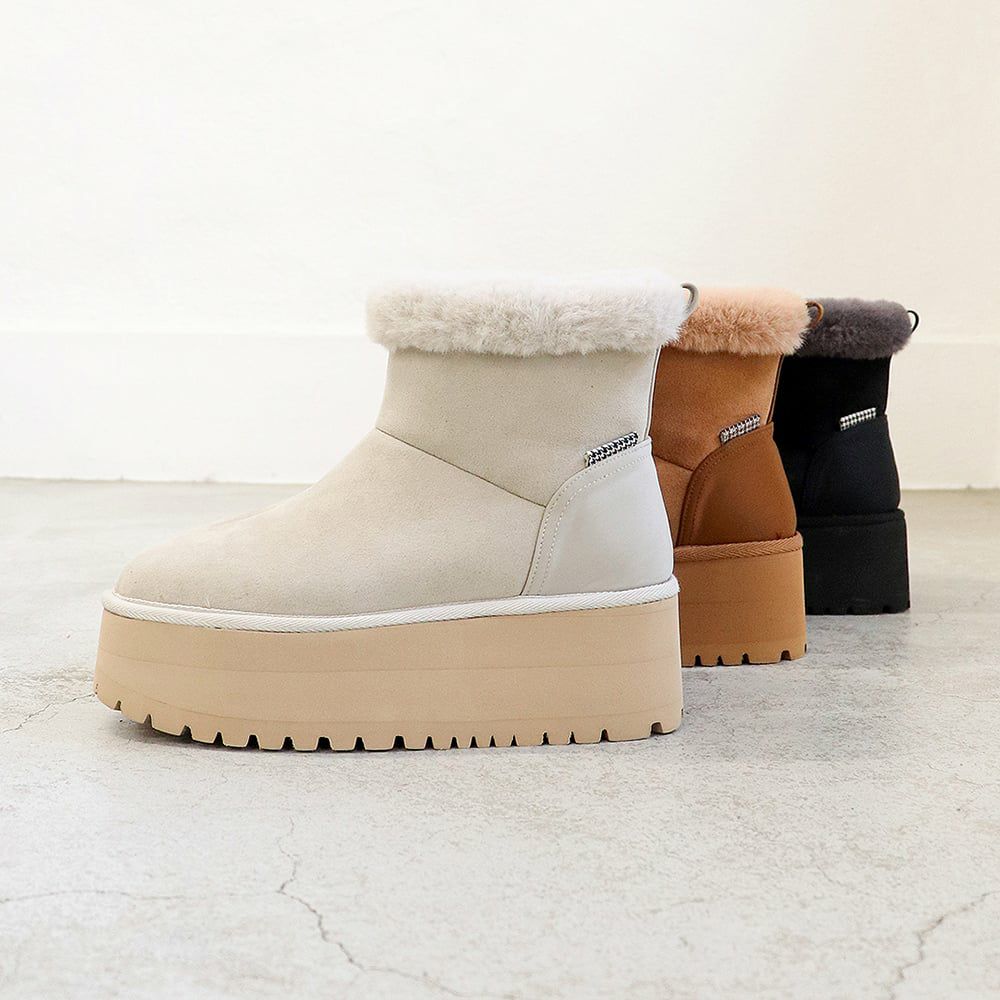 SALE】撥水│厚底ムートンブーツ （BY_8490123） | あしながおじさん