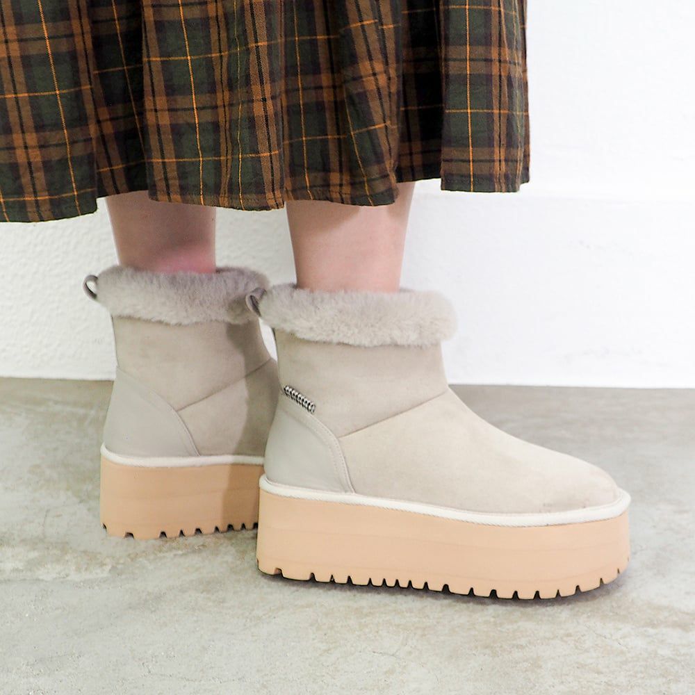 SALE】撥水│厚底ムートンブーツ （BY_8490123） | あしながおじさん