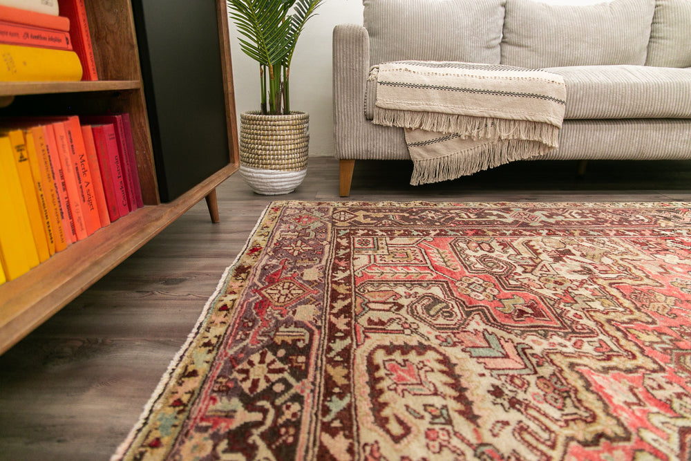 Large vintage Heriz rug handamde with quality 11 x 8 ft | Ashayer