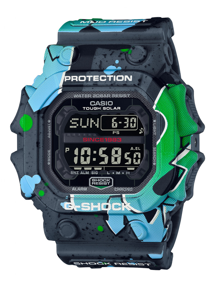 G-SHOCK、時計全体にグラフィティをプリントした「Street Spirit
