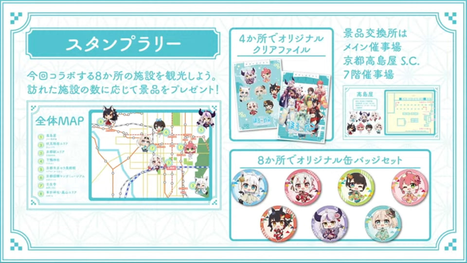 ホロライブ×観光周遊企画「ほろ～かる」始動。第1弾は京都篇、施設ごと