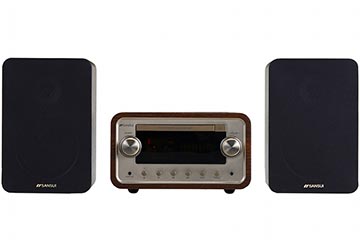 SANSUI、真空管アンプ搭載のレトロなCD/Bluetoothコンポ。和紙素材