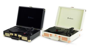ブリーフケース型でスピーカー&バッテリ内蔵のレコードプレーヤー - AV