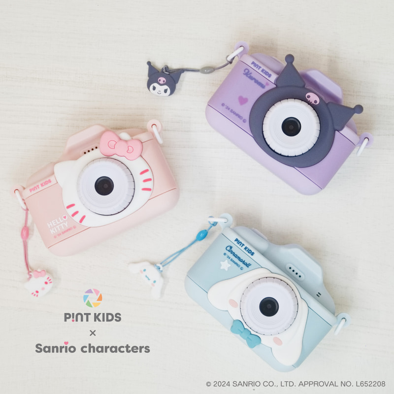 ハローキティ」「シナモロール」「クロミ」コラボのキッズカメラ